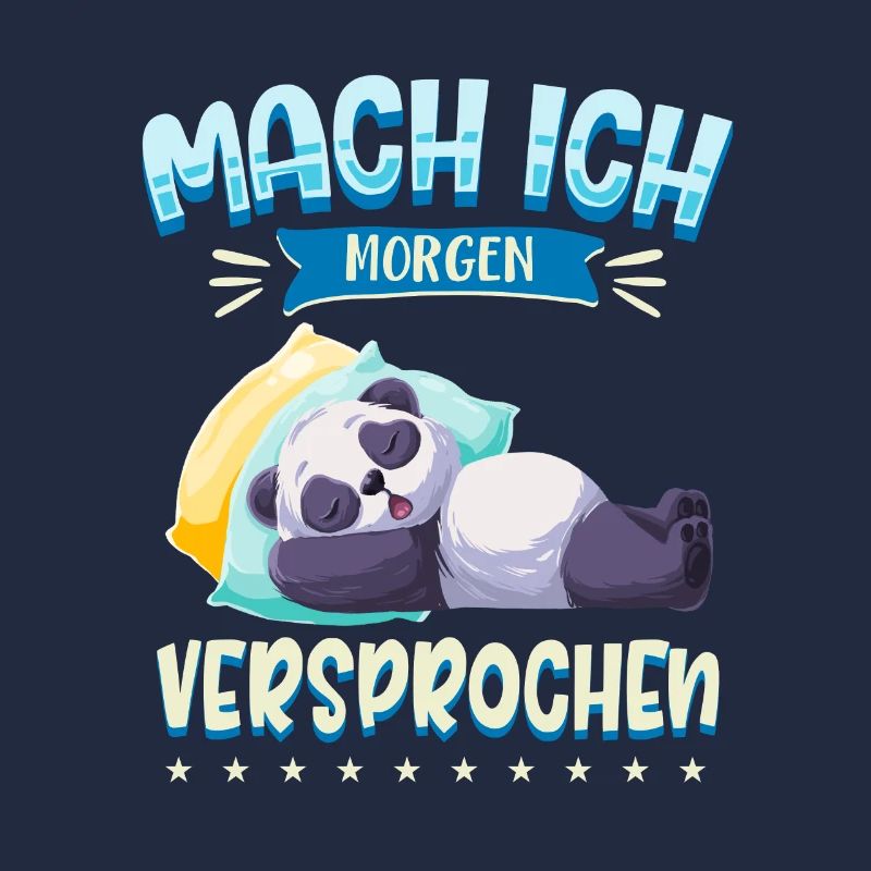 Mach Ich Morgen Versprochen Faul Müde Schlafen Pan