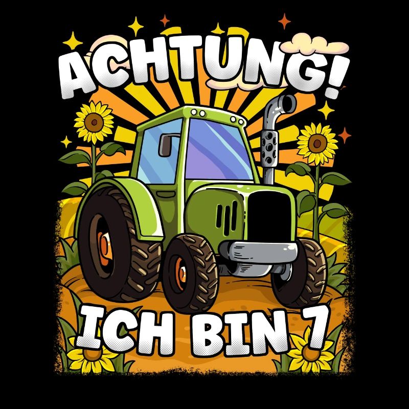 Traktor Geburtstag Achtung Ich Bin 7