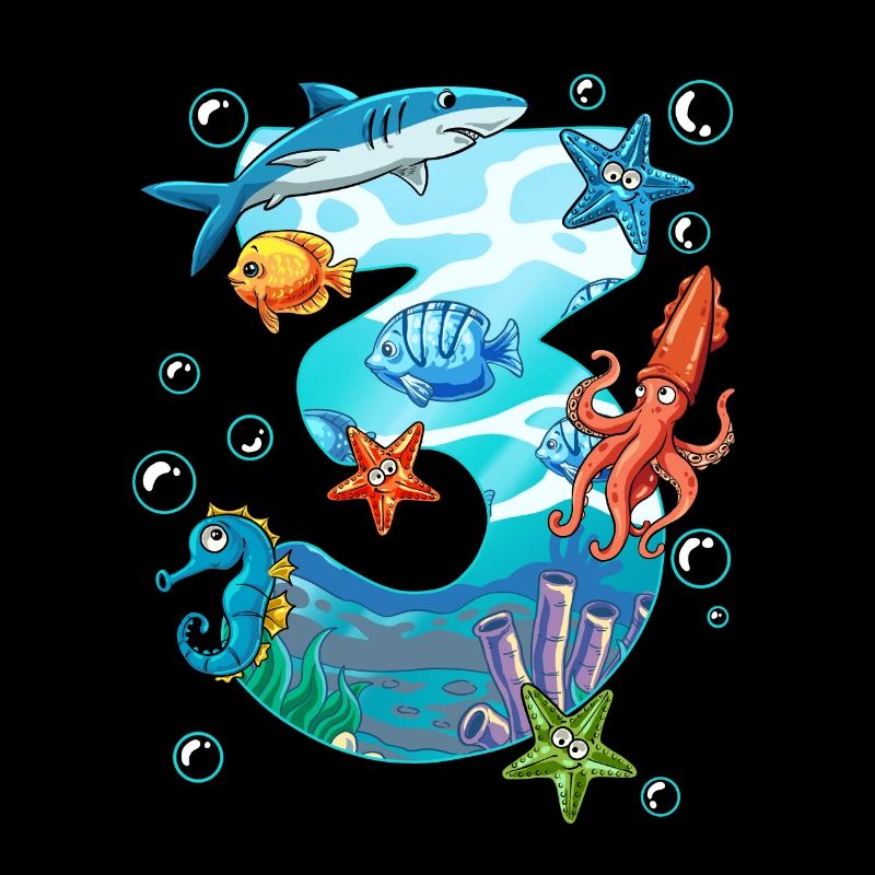 3e anniversaire créatures marines