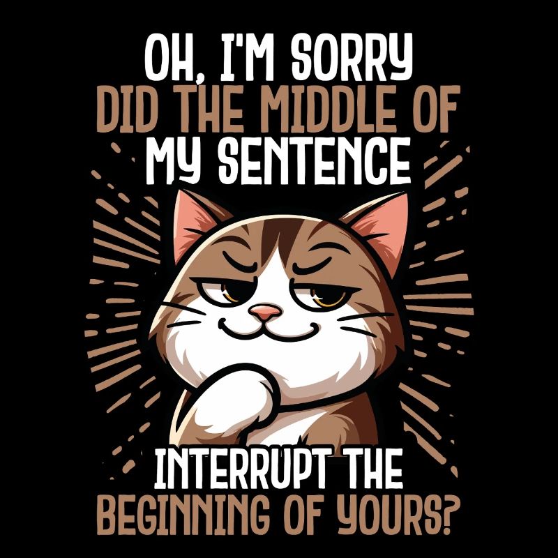 Sarcastic Cat Pose Funny Introvert
