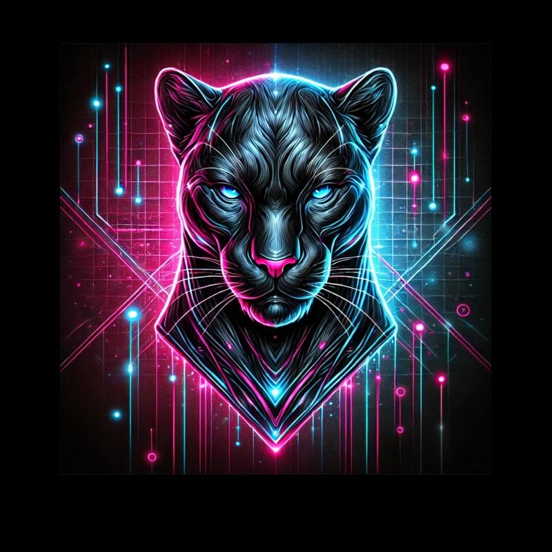 Cyberpunk Panther – Neon Stil