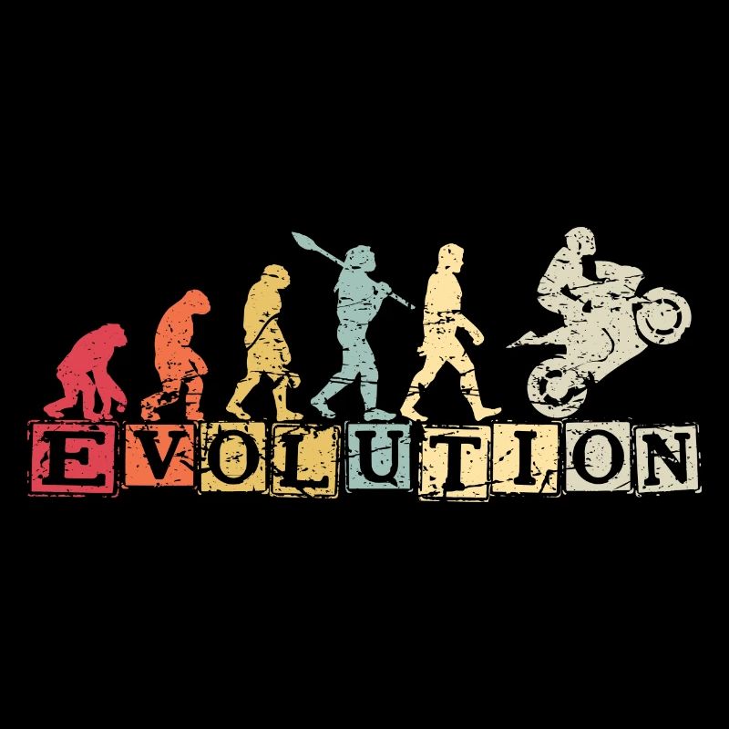 Motorcycle Evolution Sunset Vintage Biker