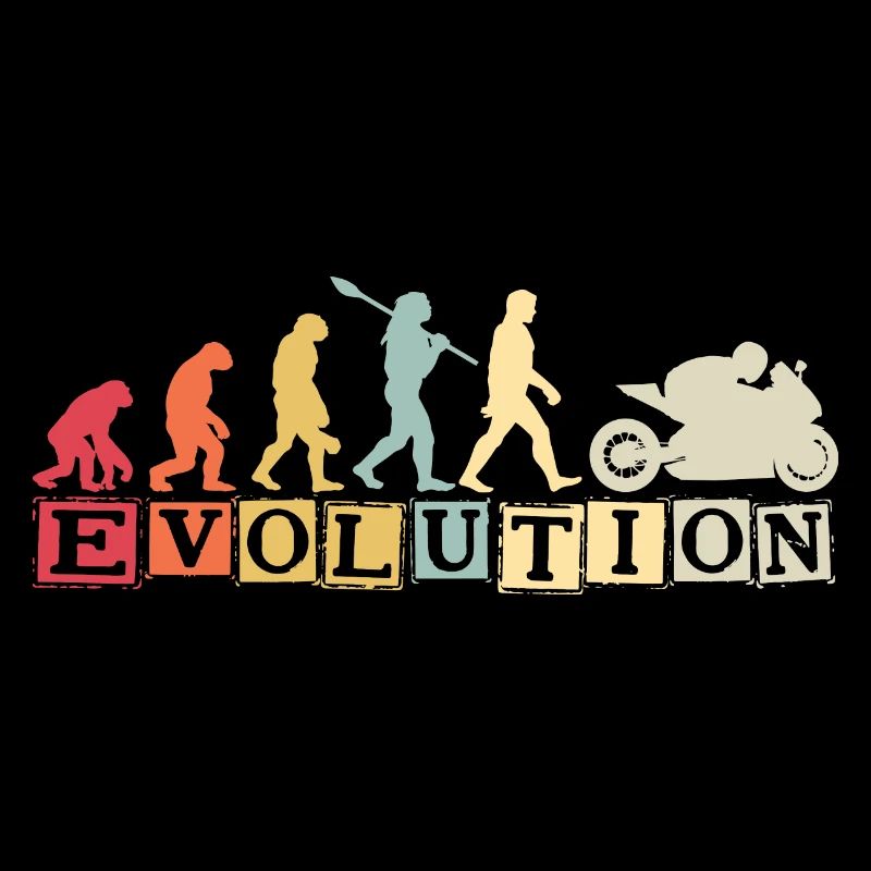 Motorcycle Evolution Vintage Superbike Biker
