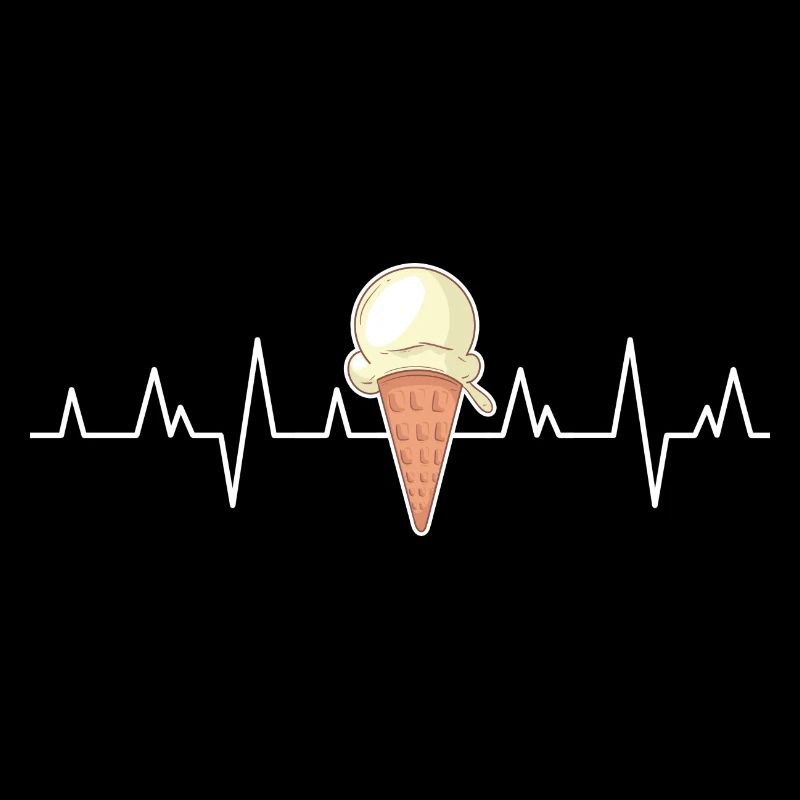 Coole Softeis Gelato Art Herzschlag