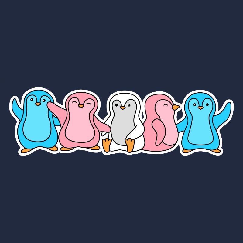 Conception de pingouins trans pour les personnes trans