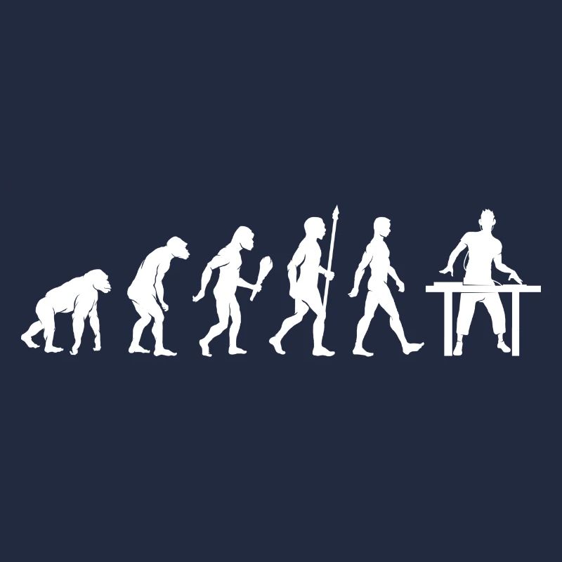 Lustige DJ-Evolution-Musiker-Geschenkidee