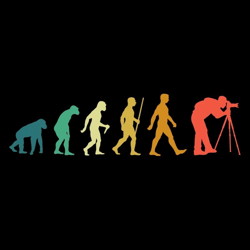 Photographie Évolution, photographe avec caméra objectif