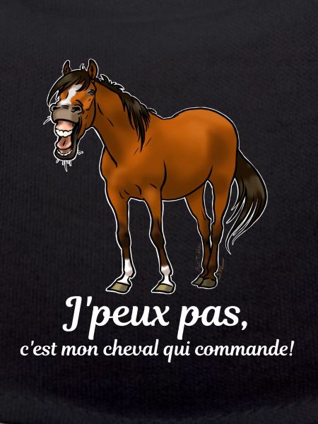 Mon cheval commande (blanc)