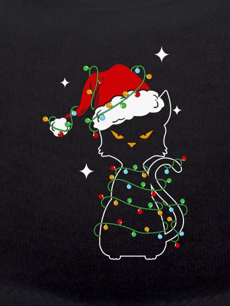 Christmas Xmas black cat