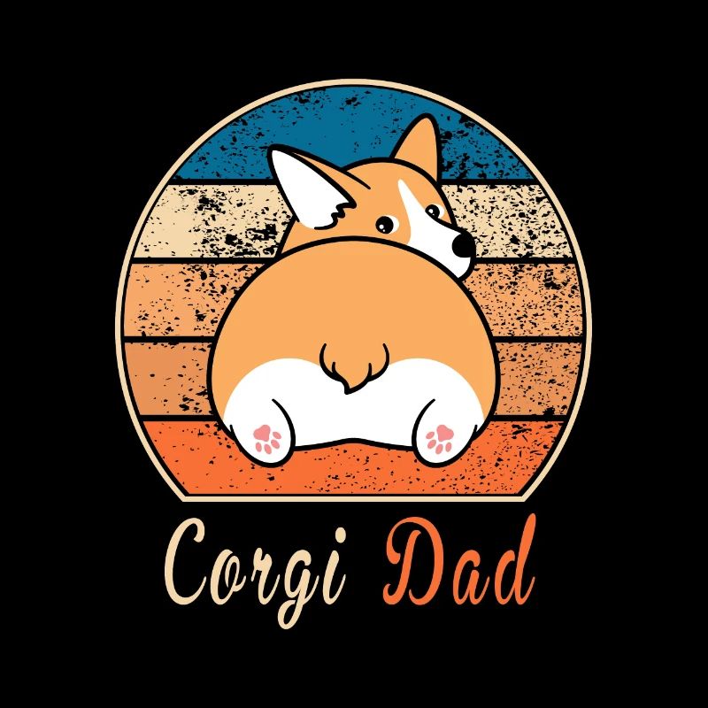 Corgi Dad Retro Vintage Corgi Dad