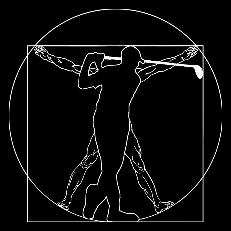 Golf Golf Vitruvian Man Golden Ratio