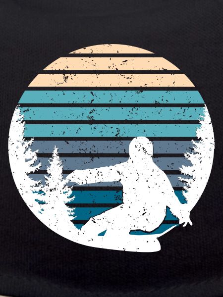 Pine Tree & Snowboard Art