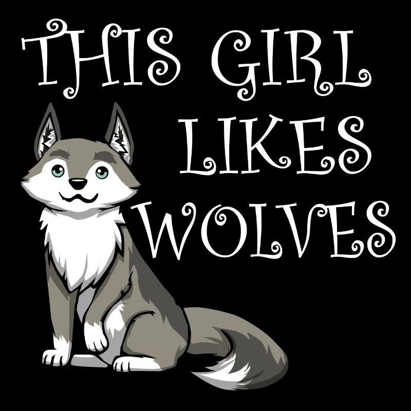 Mädchen mag Wölfe lustig sagen Wolf Wildlife