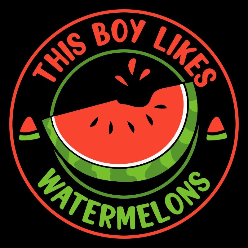 Garçon aime les pastèques Fruits d'été