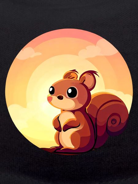 Squirrel Round Sunset Design