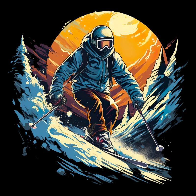 Skifahren Winterspaß