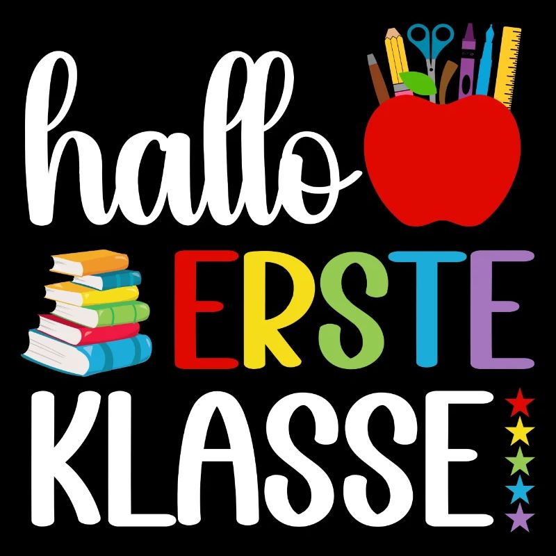 Schulkind 2024 Mädchen Regenbogen Einschulung 2024