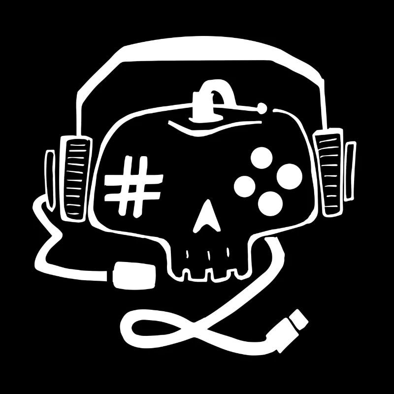 T-shirt de jeu en ligne Skull Gamepad Skull