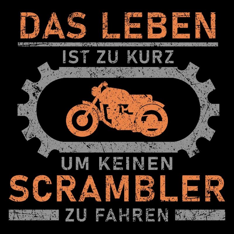 Retro Leben Zu Kurz Scrambler Motorradfahrer Tacho