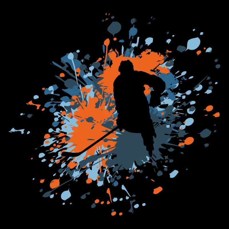 Ice Hokey Passion Color Splash