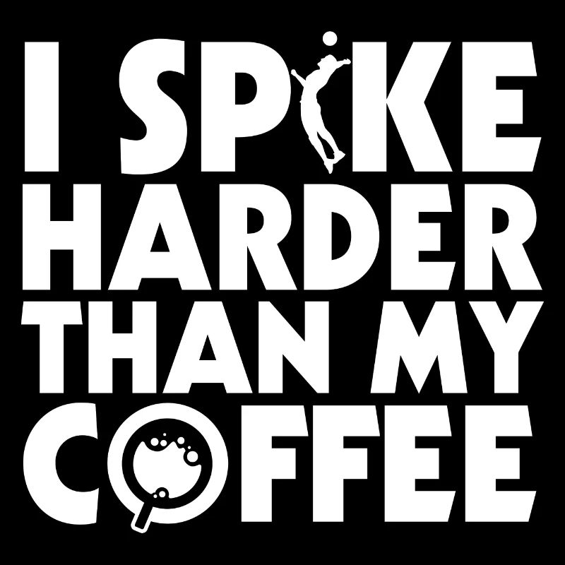 C’est drôle que je pointe plus fort que mon Coffee Spiker Volleyb