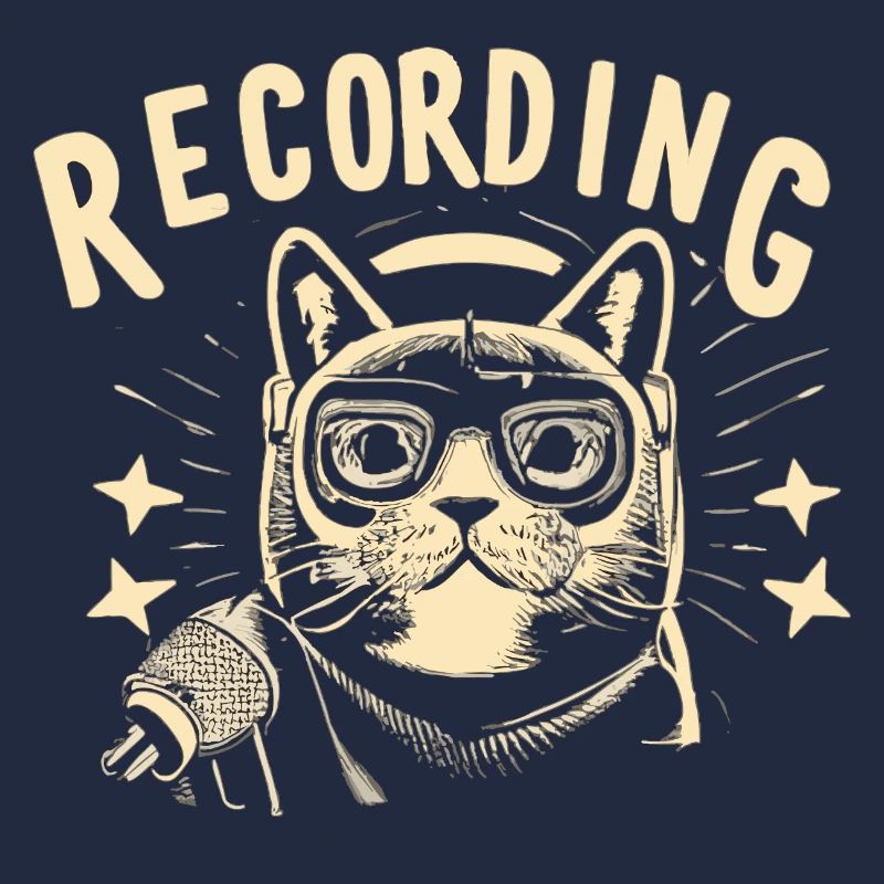 Podcast Host Podcaster Katze Audiobeitrag Geschenk