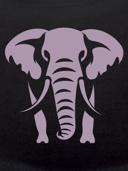 Elephant Silhouette White Logo