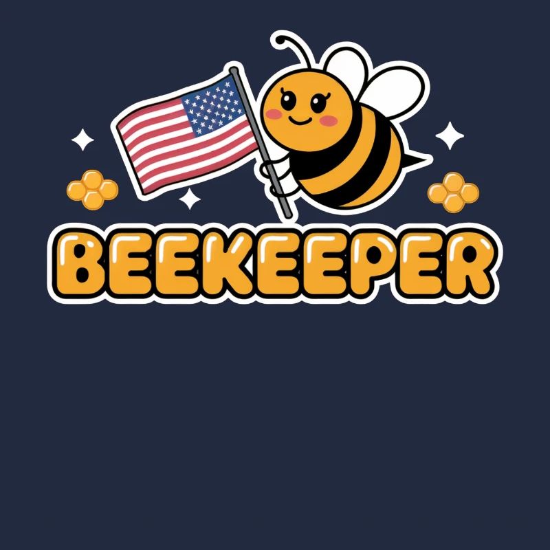 Beekeeper Usa Flag Bee Apiary Beekeeping Expert