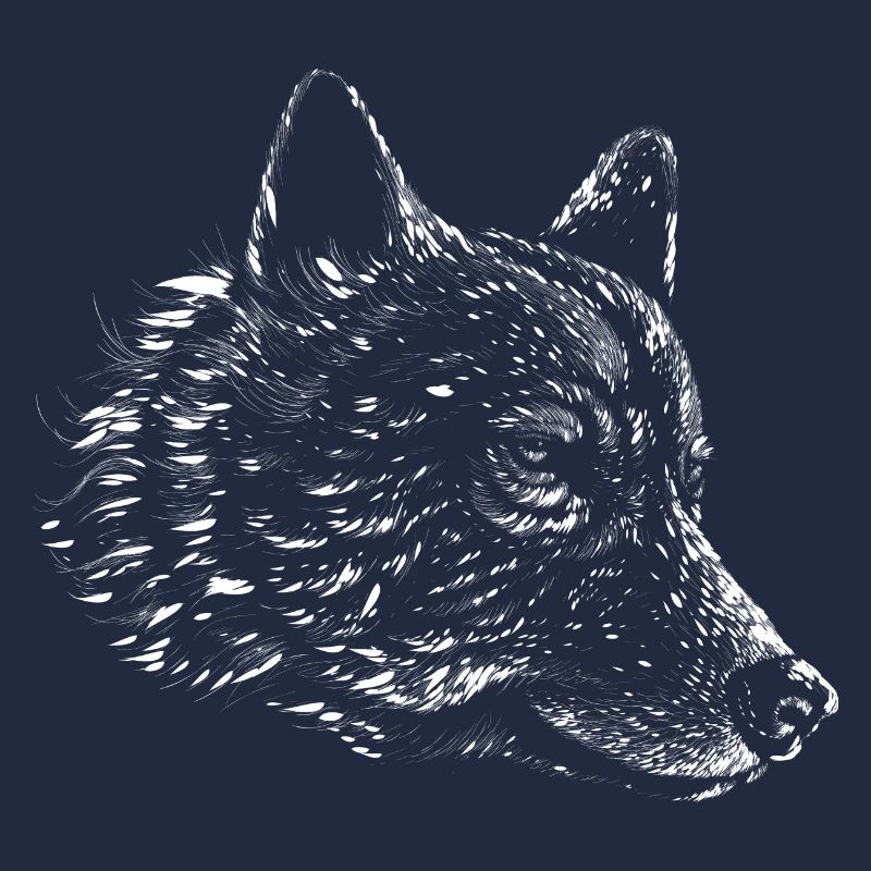 Wolf Realistic Drawing Line Lines Wolf