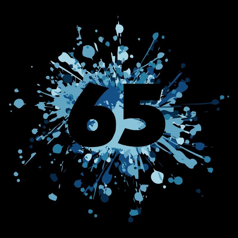 Numéro 65e éclaboussure de couleur