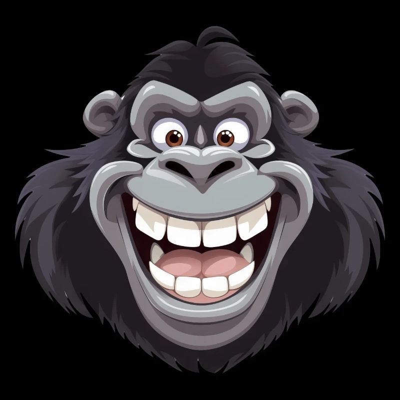 Lachender Gorilla: Design voller Freude und Spaß
