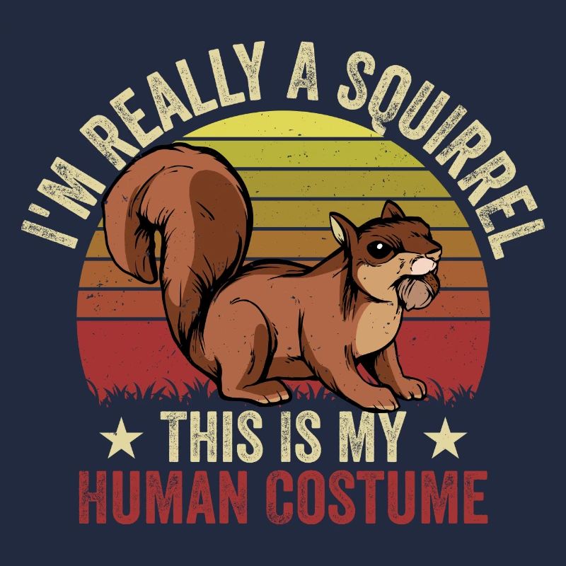 Forêt rétro Je suis vraiment un écureuil C’est mon Huma