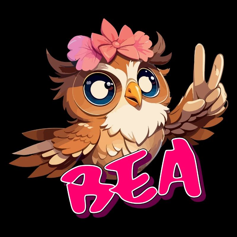 BEA - Schöner Mädchen Name mit süßer EULE