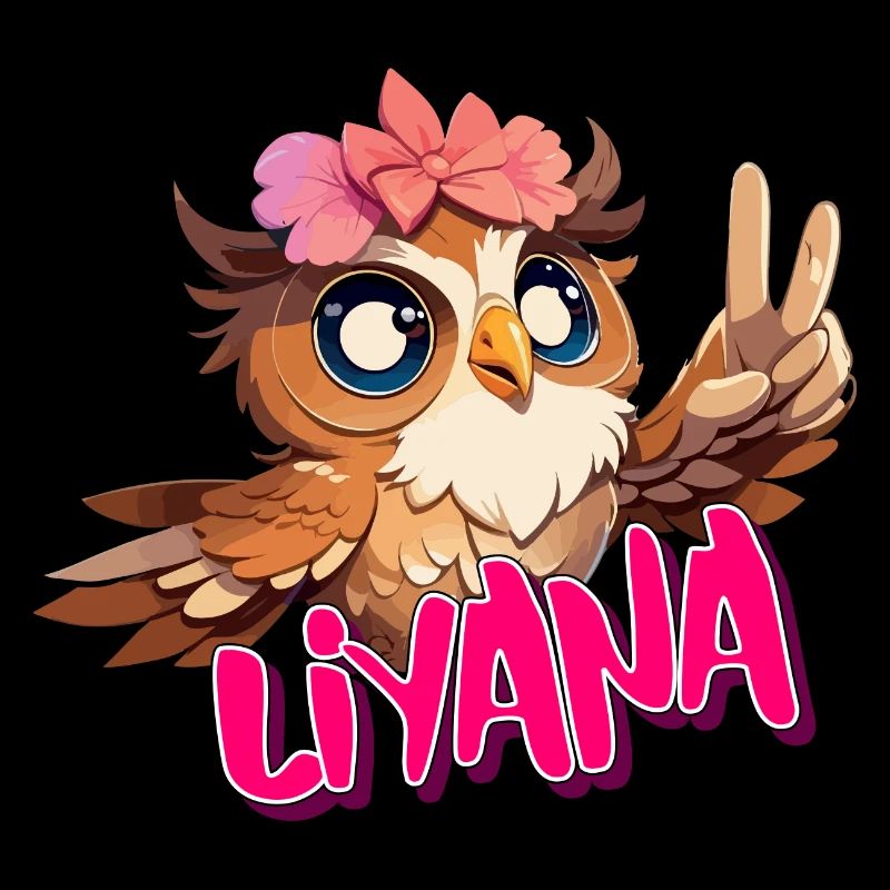 LIYANA - Schöner Mädchen Name mit süßer EULE