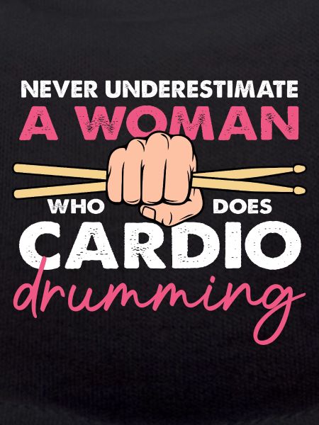 Bold Cardio Drumming Woman Design