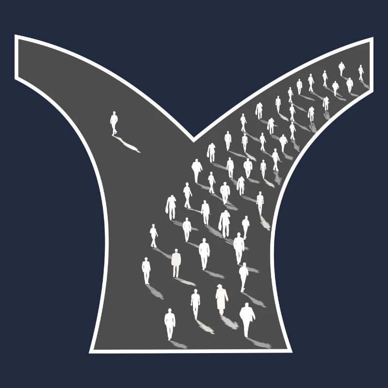 Road Path Crotch Decision Way Mainstream