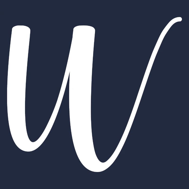 Calligraphie, initiale W