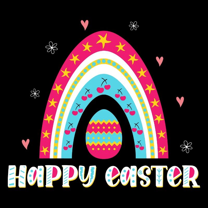 Joyeux Easter Easter Egg Rainbow