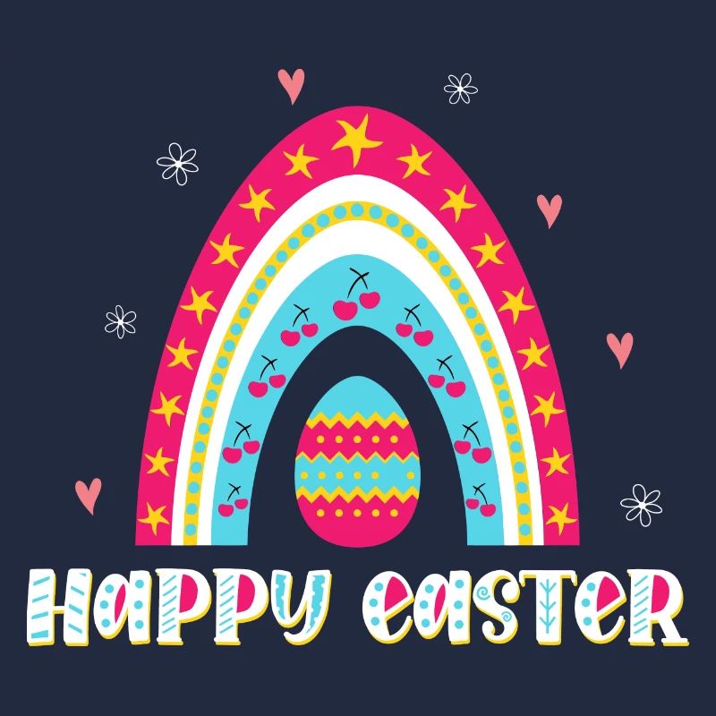 Joyeux Easter Easter Egg Rainbow