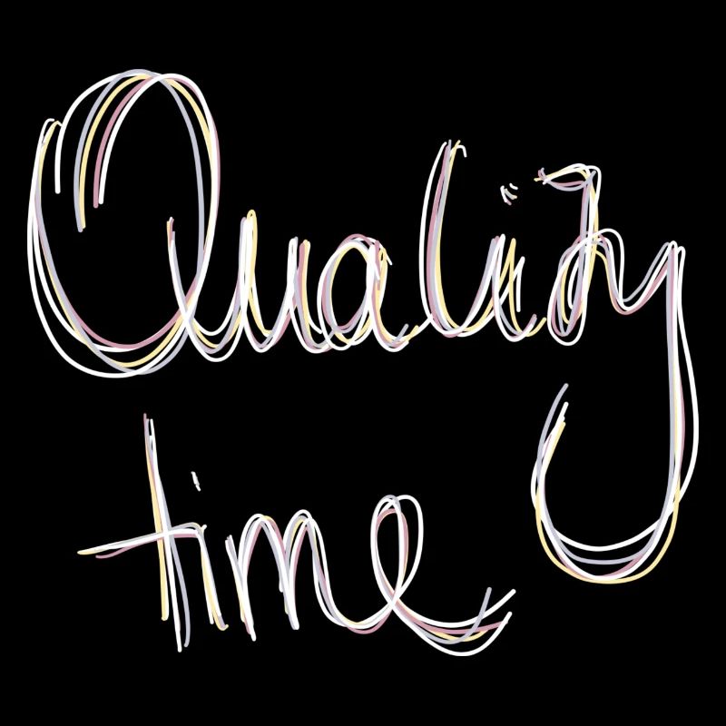 Quality Time Calligraphy Minimalism