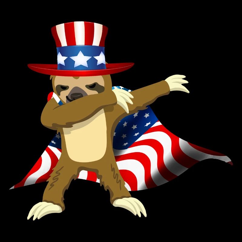 July 4th Dabbing Sloth US