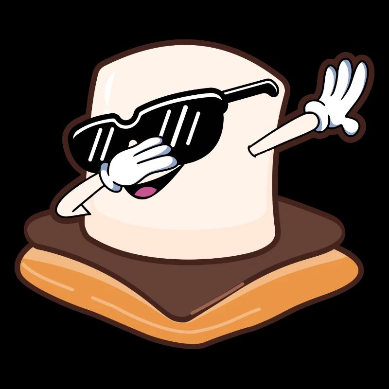 Cool Dabbing Smore Kids Camping Marshmallow