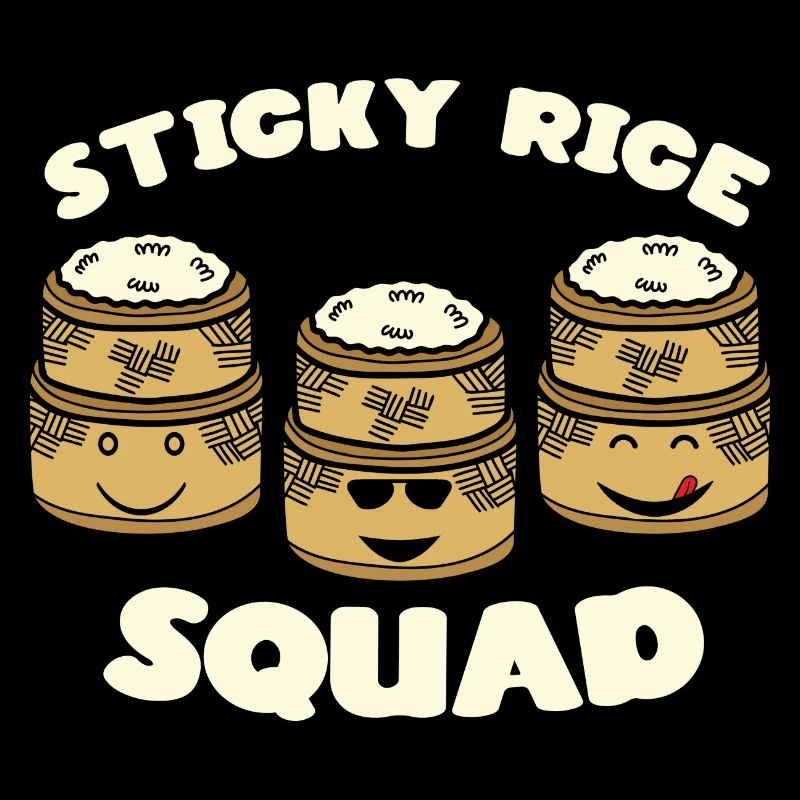 Funny Sticky Rice Thai Food Lover