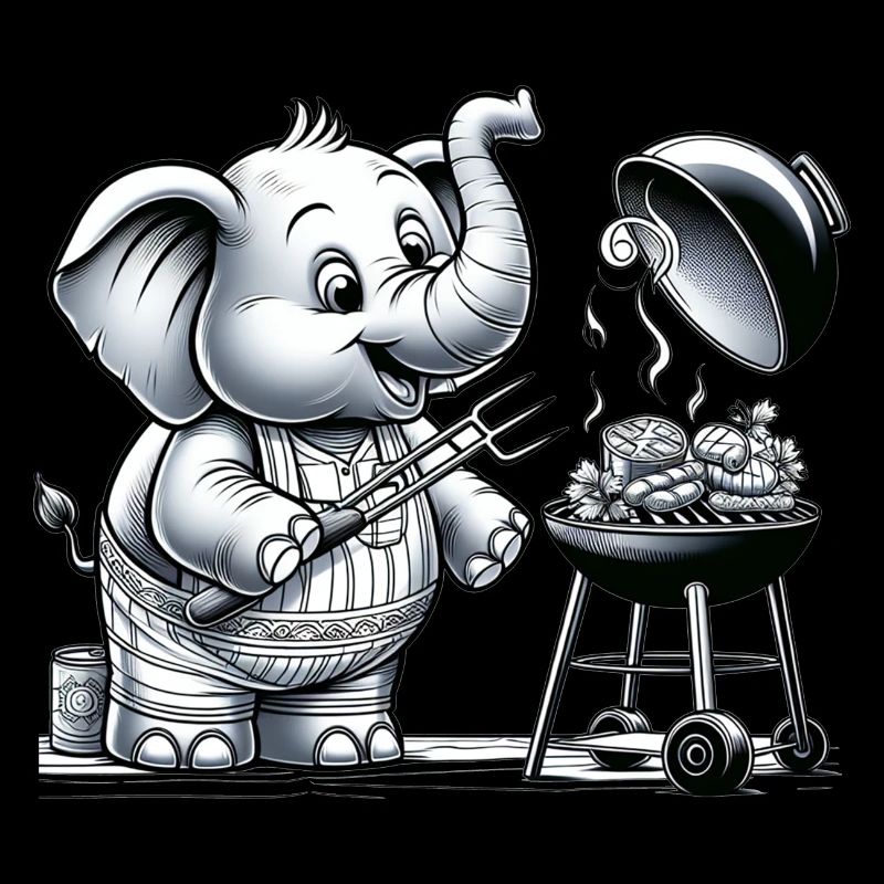 Cute BBQ Elephant