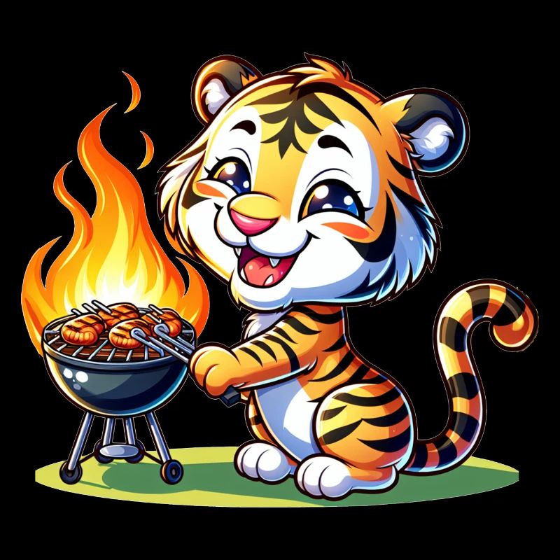 Cute BBQ Tiger