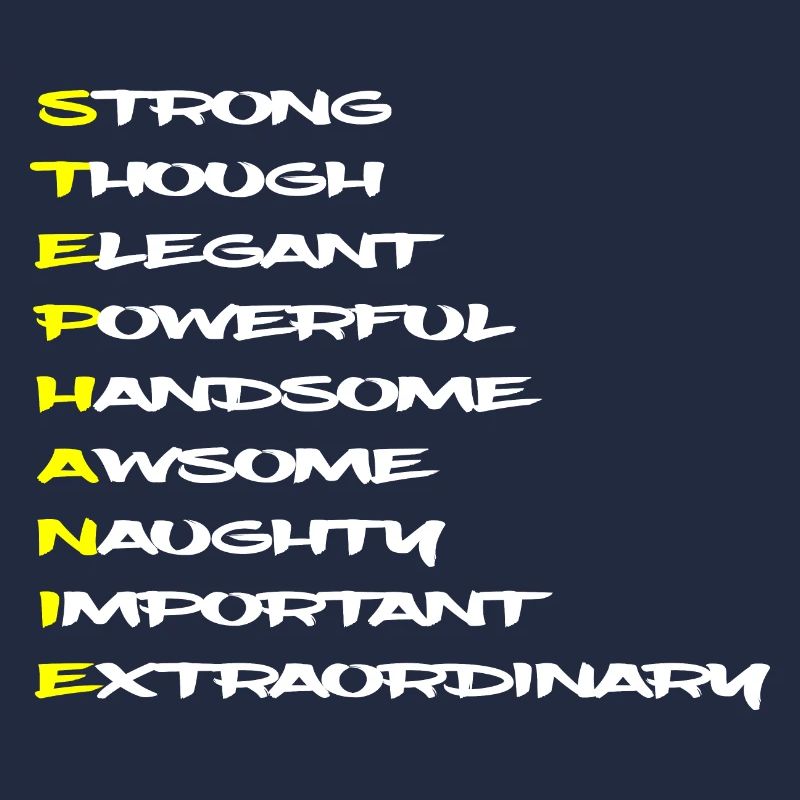 STEPHANIE first name from adjectives form character