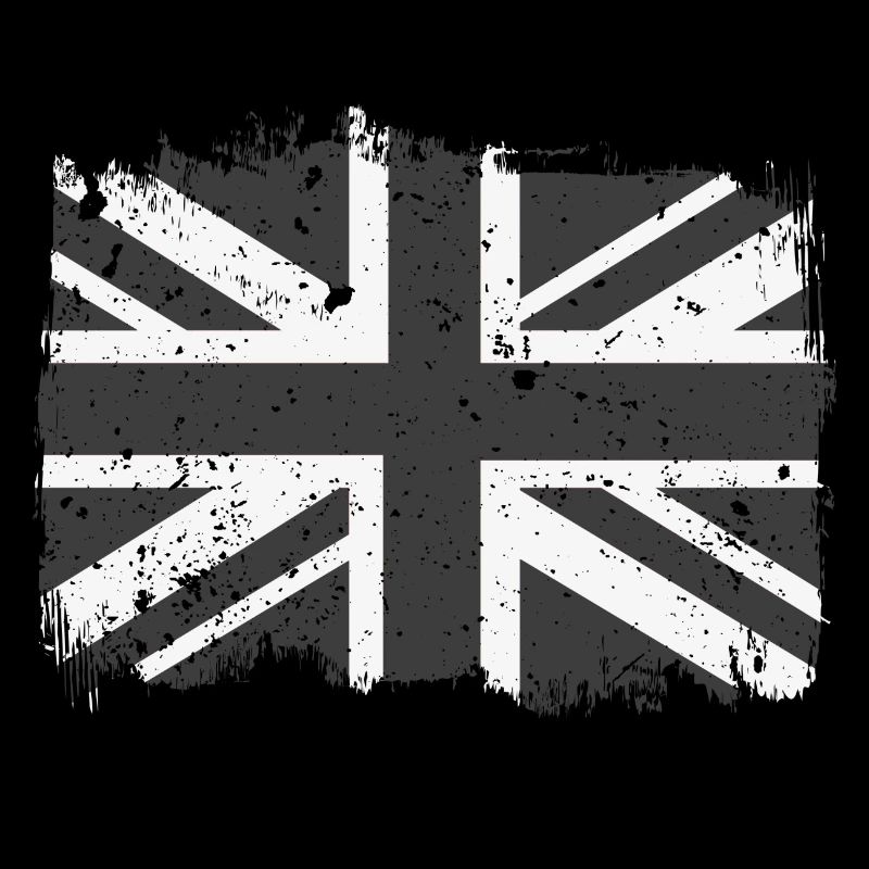 Union Jack Noir Blanc Vintage