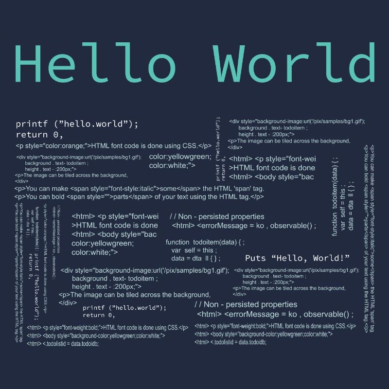 Hello World - Computer Pr... Programmeur & Nerd