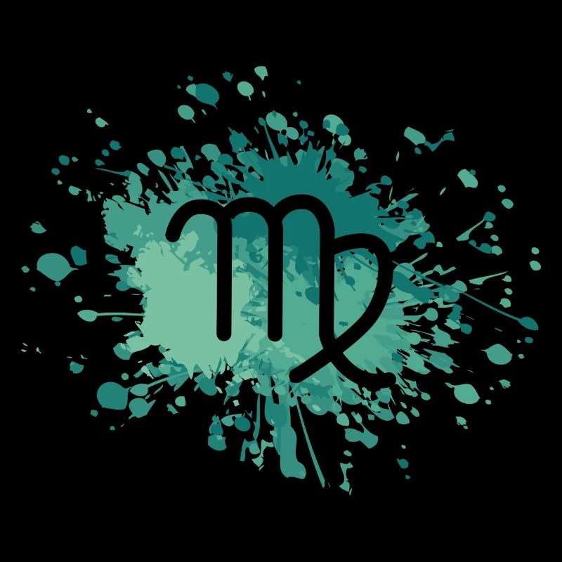 Éclaboussure de couleur du symbole de la Vierge du zodiaque