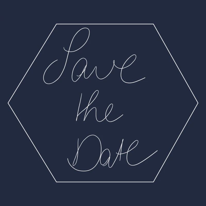 Save The Date Calligraphie Minimalisme